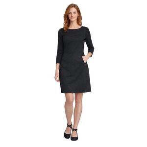 NWT Buffalo David Bitton Luxe Ponte Dress Black 3/4 Sleeve Sheath  XL